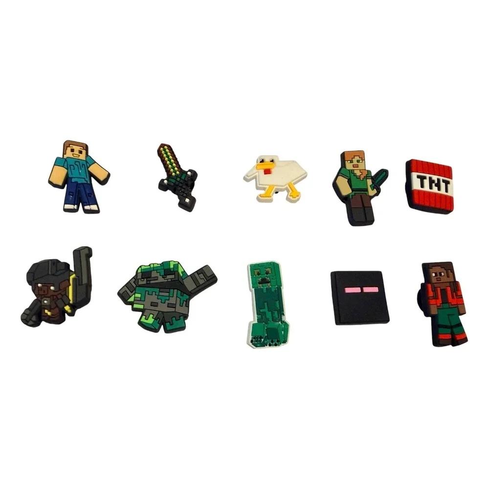 Minecraft PVC Shoe Charms for Crocs Gamer Jibbitz Pack Lot #5 Bin Deal